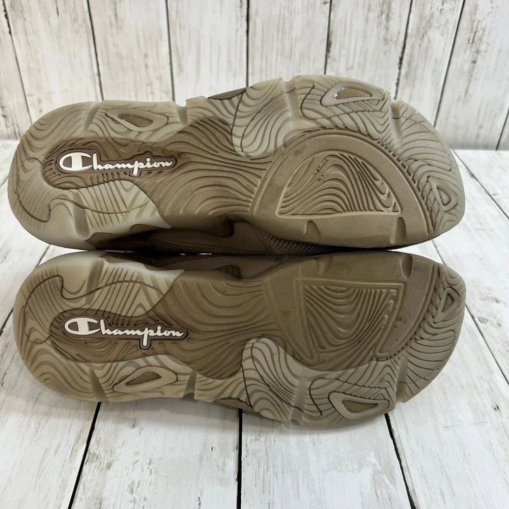 Champion‎ NWOT Men's Tan Knit High Top Sneakers Slip-On Athletic Shoes Size 7.5W